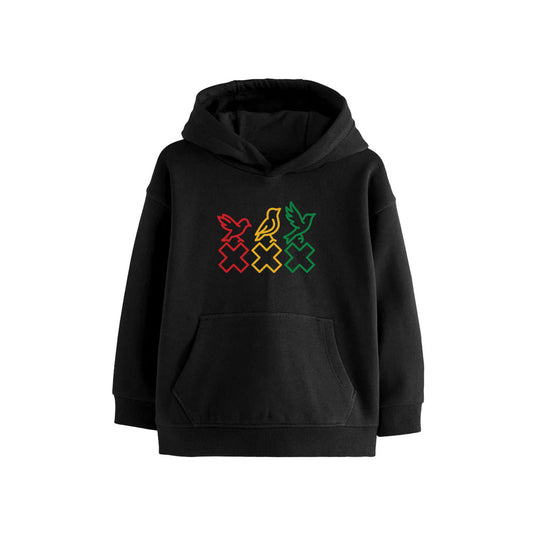 Hoodie zwart kids - 3 Little birds